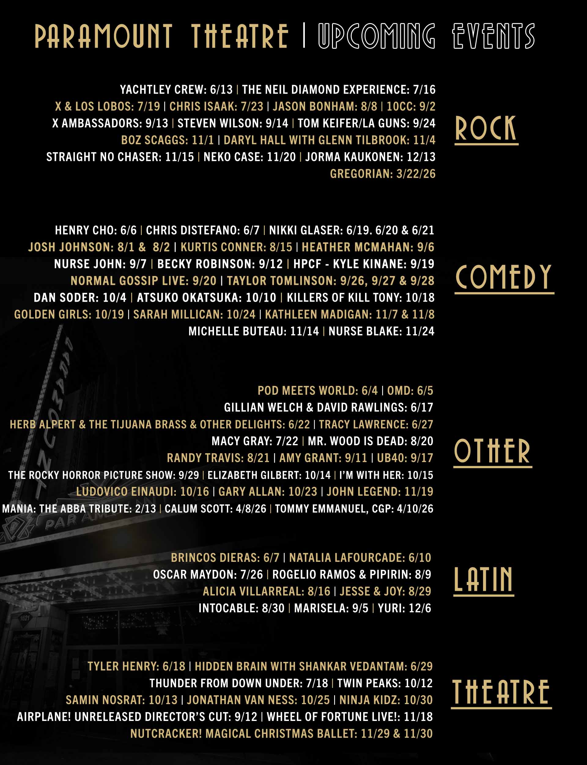 Upcoming Events